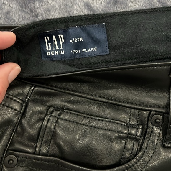 Gap 70’s Flare Leather Pants BNWT - Picture 3 of 6